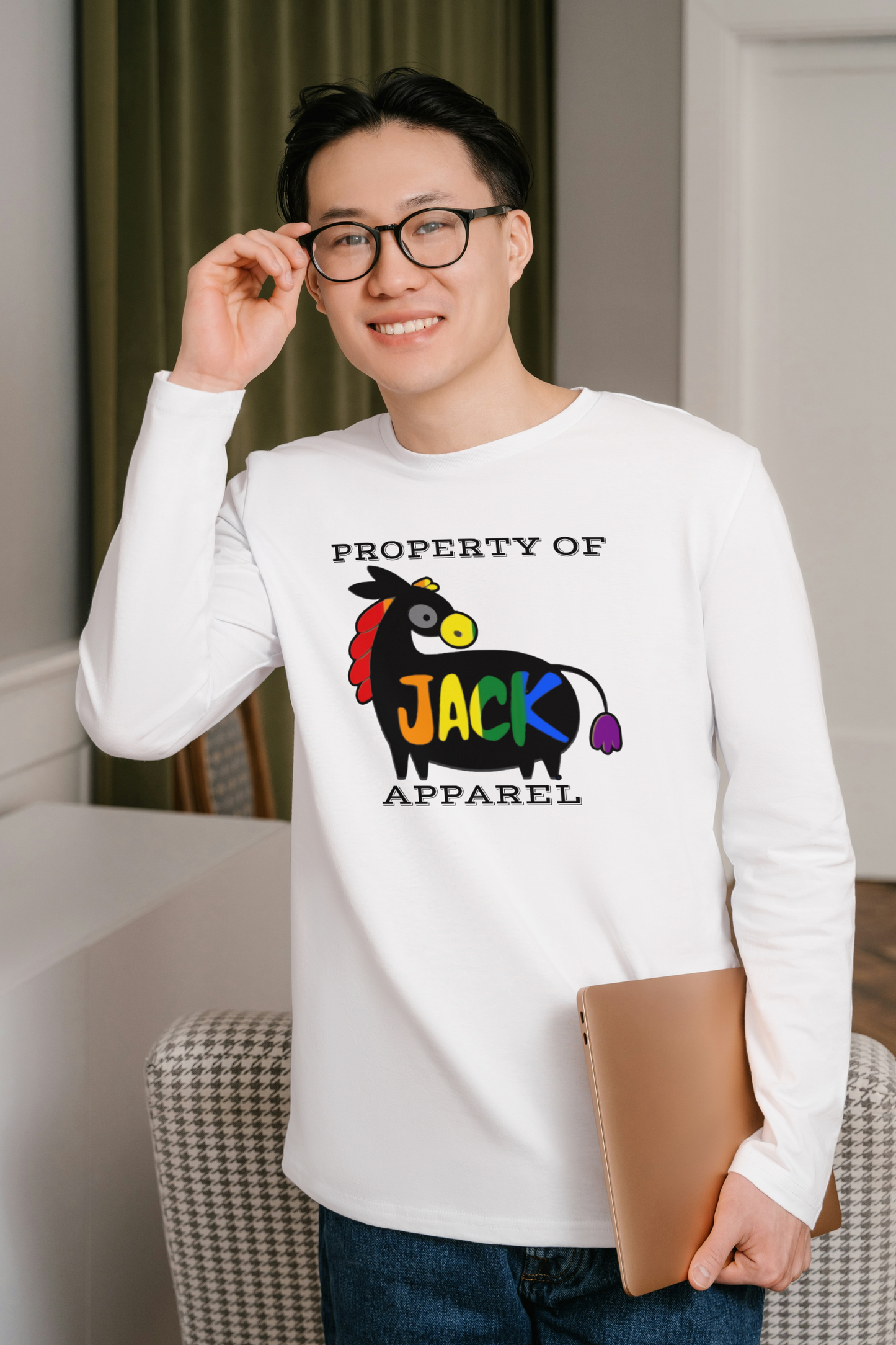 Property of Jackass Apparel – Men’s Long Sleeve T-Shirt Pride Edition