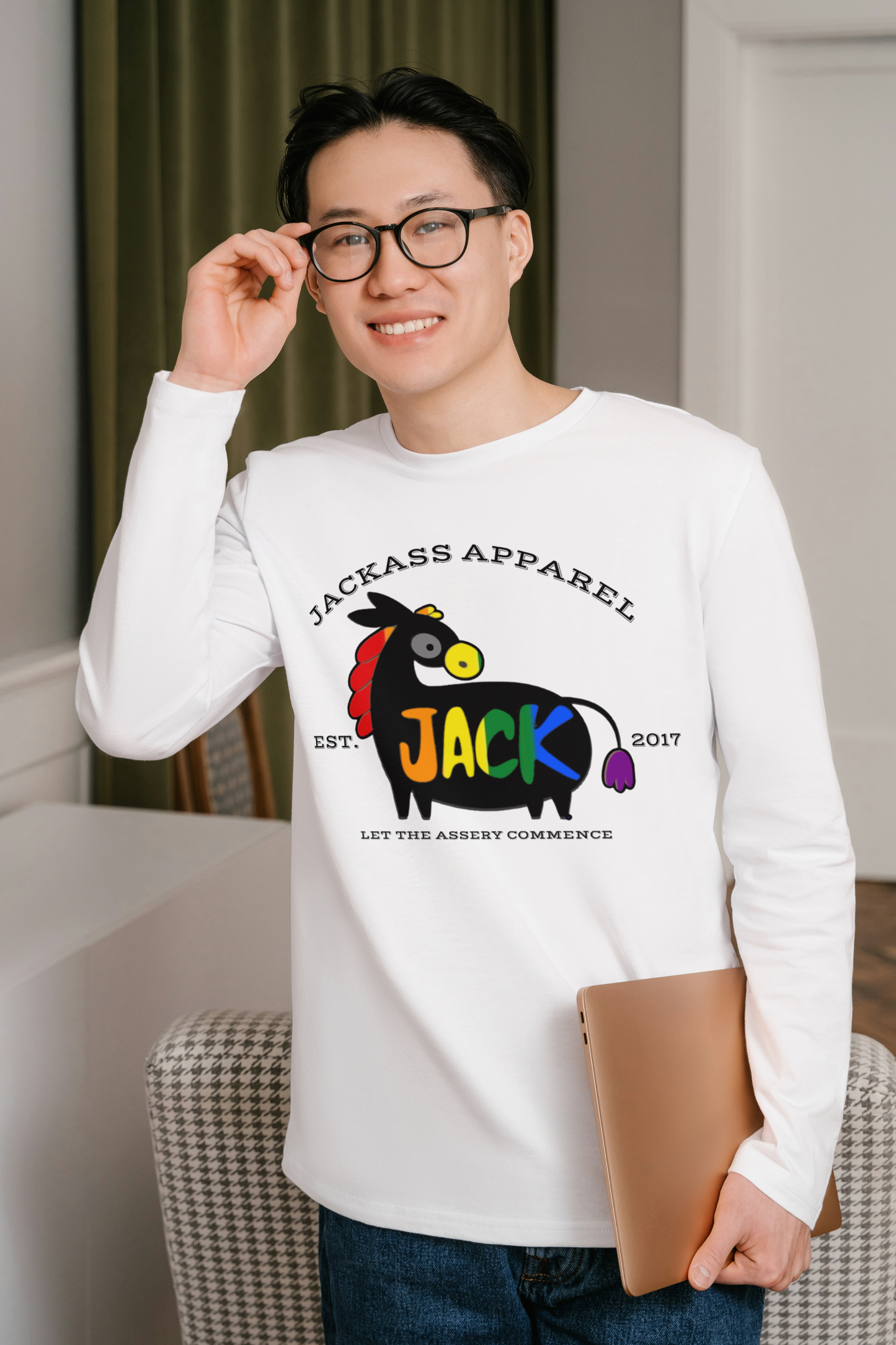 Jackass Apparel Est. 2017 – Men’s Long Sleeve T-Shirt Pride Edition