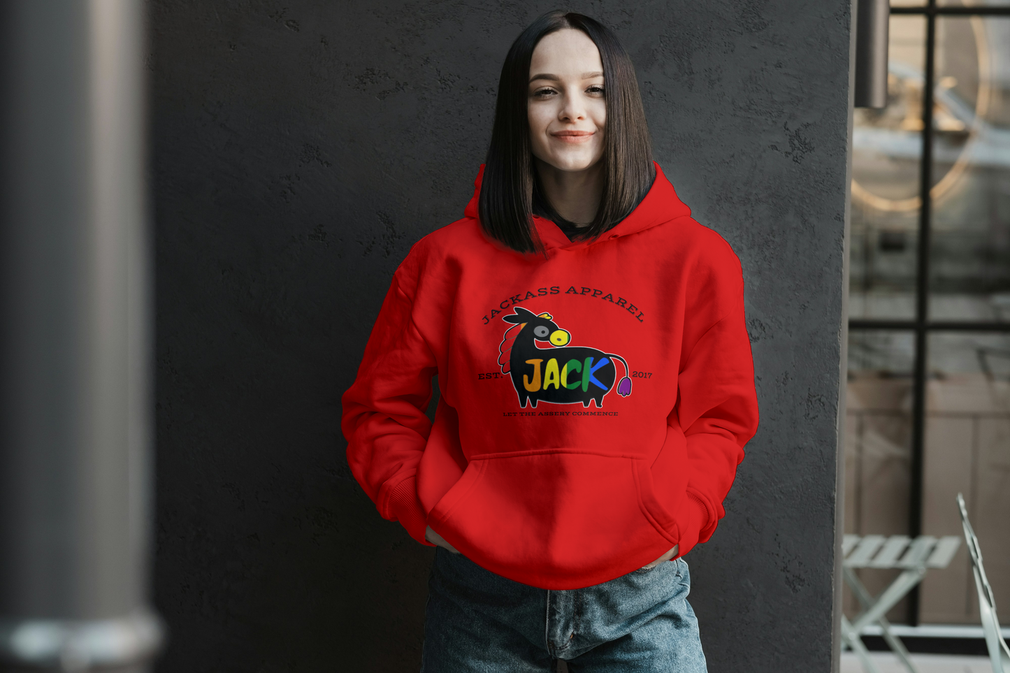 Jackass Apparel Established 2017 Women's Hoodie Pride Edition