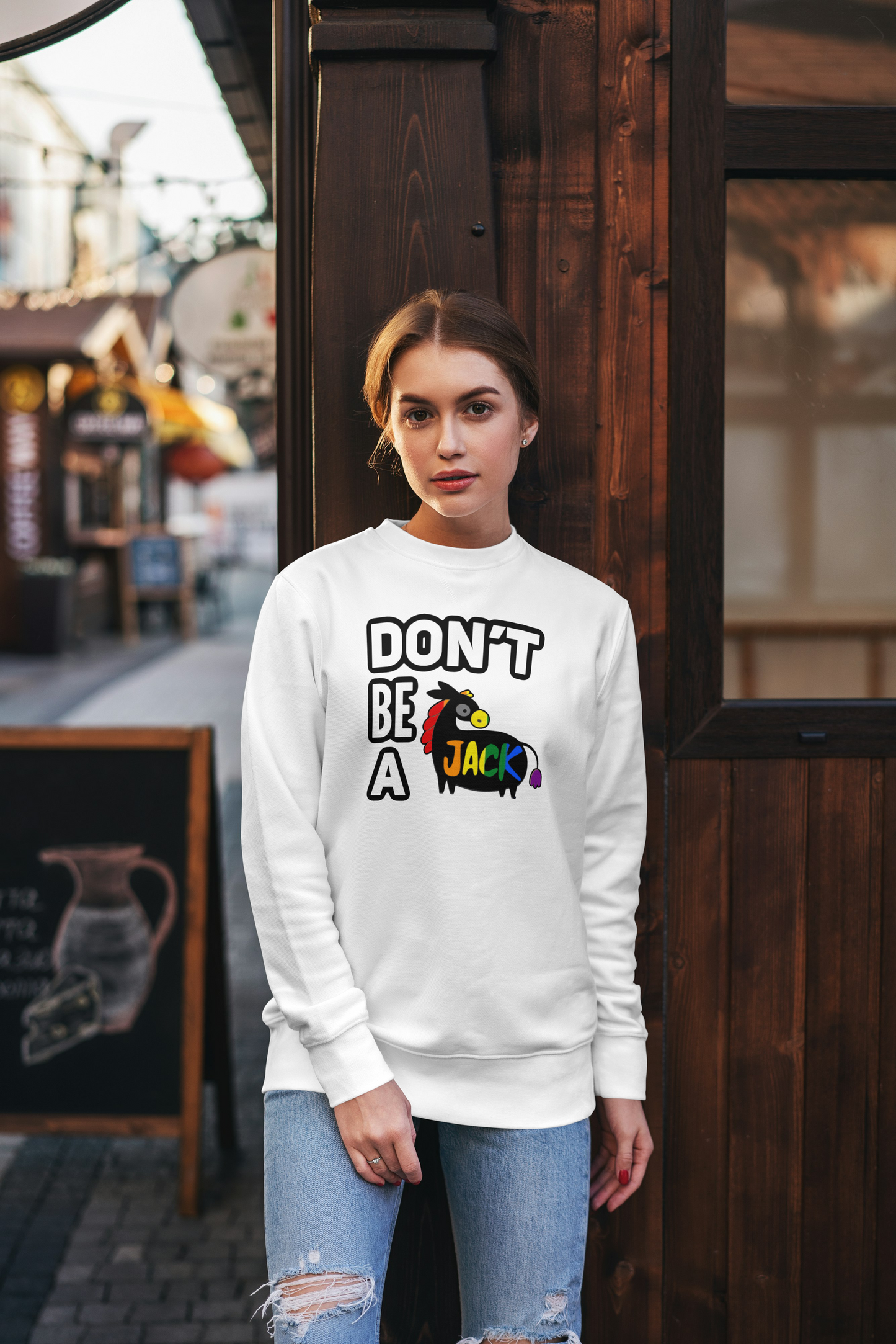 Don't Be a Jackass Women's Sweatshirt Pride Edition